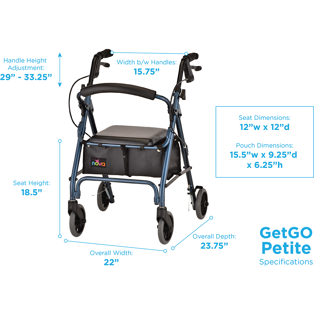 GETGO PETITE ROLL WALKER BLUE